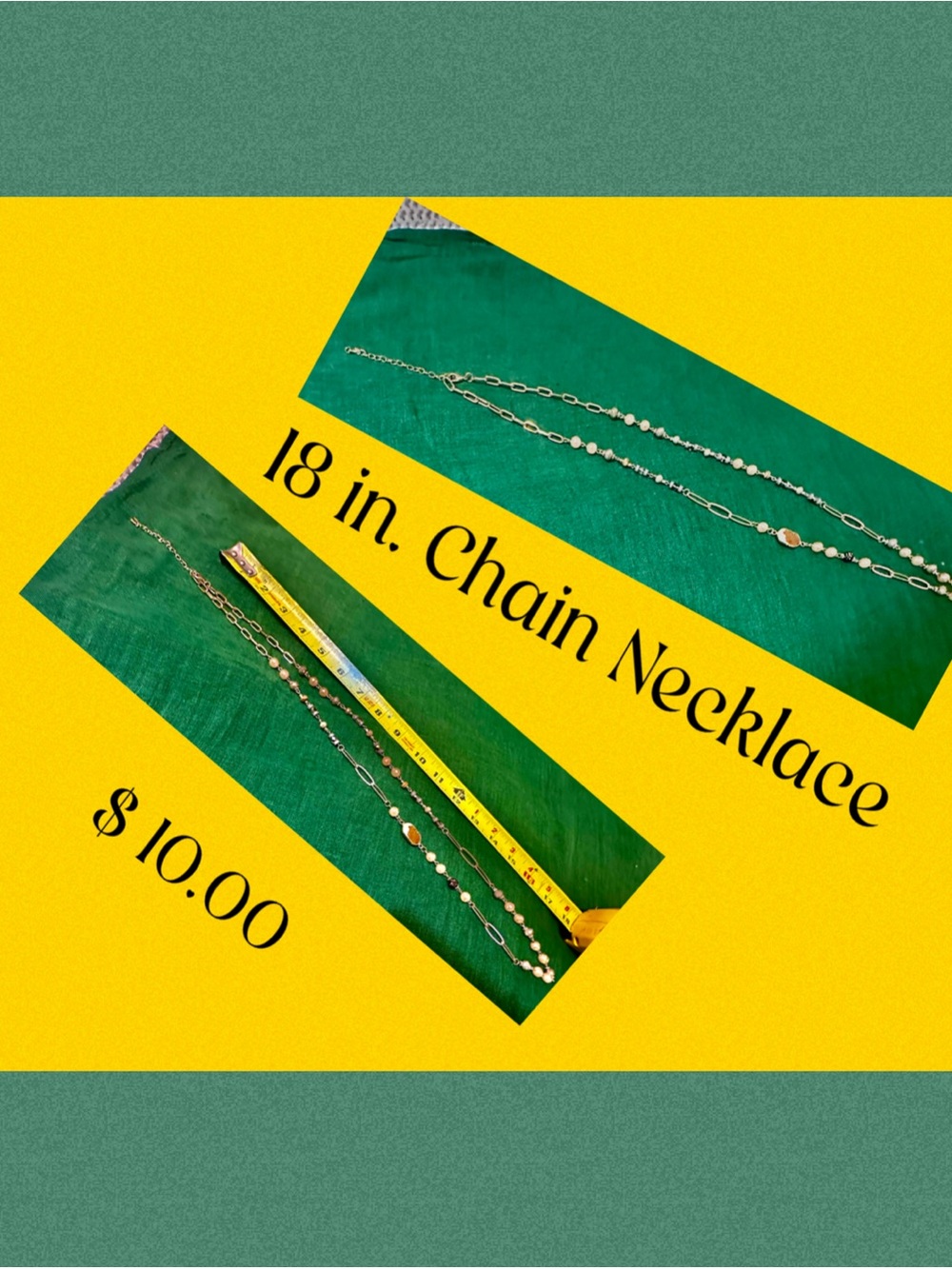 18 in. Gold-Tone Layered Chain Necklace - Women Jewelry